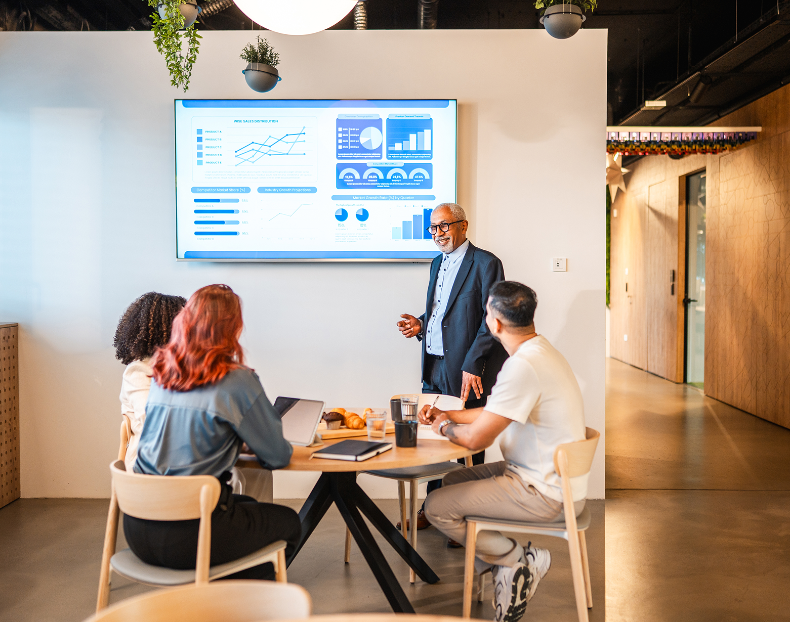 Team meeting in modern office